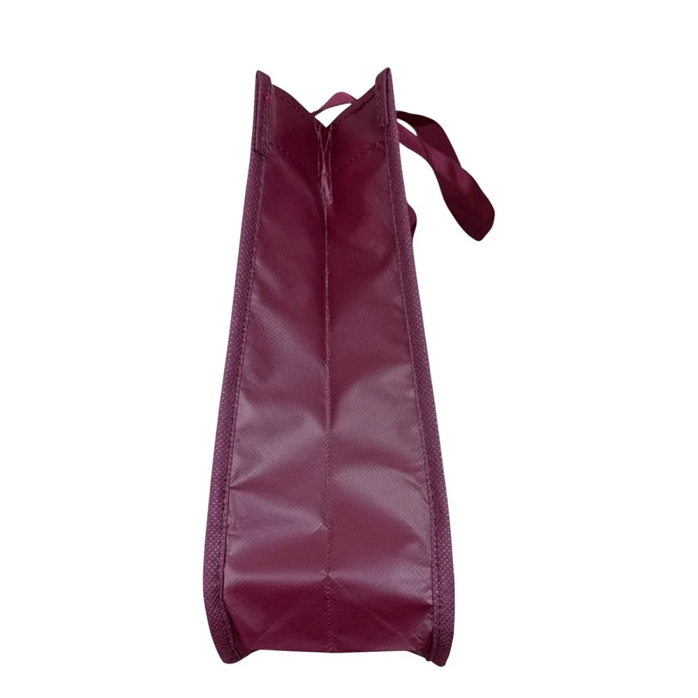 NEW Lululemon Burgundy Red Festive Holiday Christmas Reusable Shopping Tote Bag